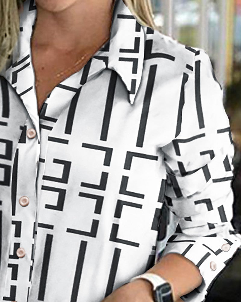 All Over Print Print Buttoned Up Shirt