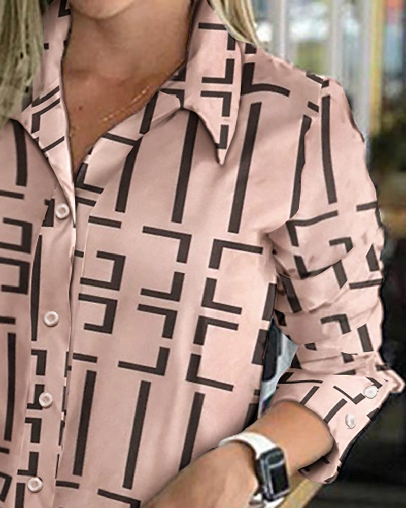 All Over Print Print Buttoned Up Shirt