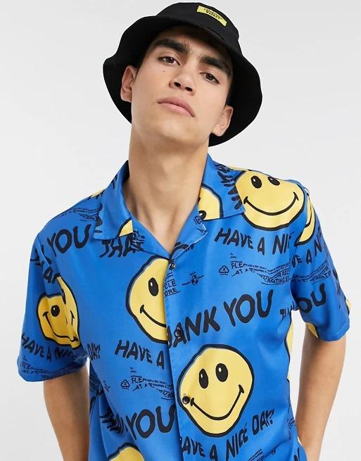 Chinatown Market Smiley Twisted Face Shirt