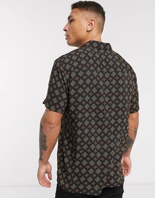 Short Sleeve Abstract Print Shirt