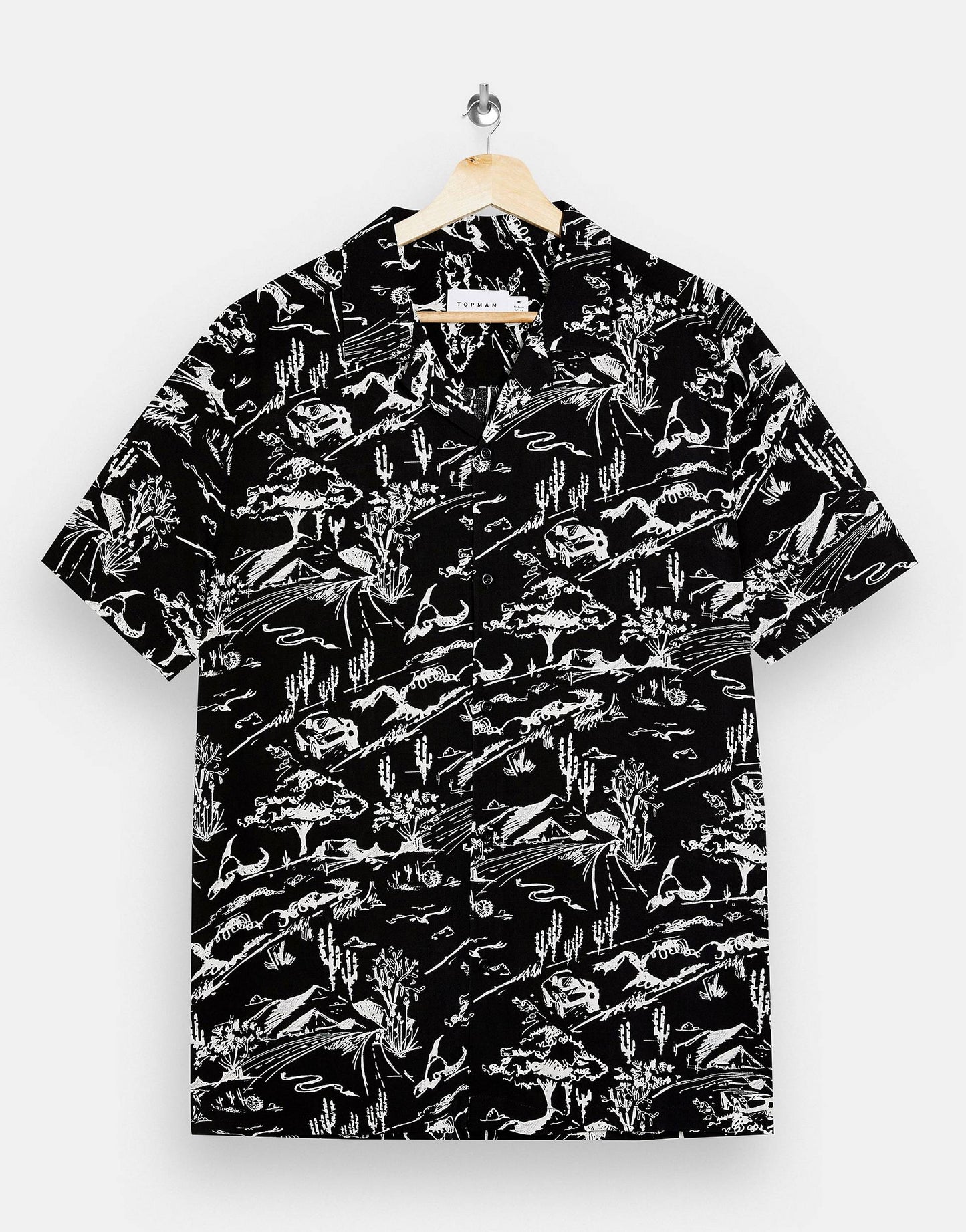 Prairie Print Revere Shirt In Black Color Shirt