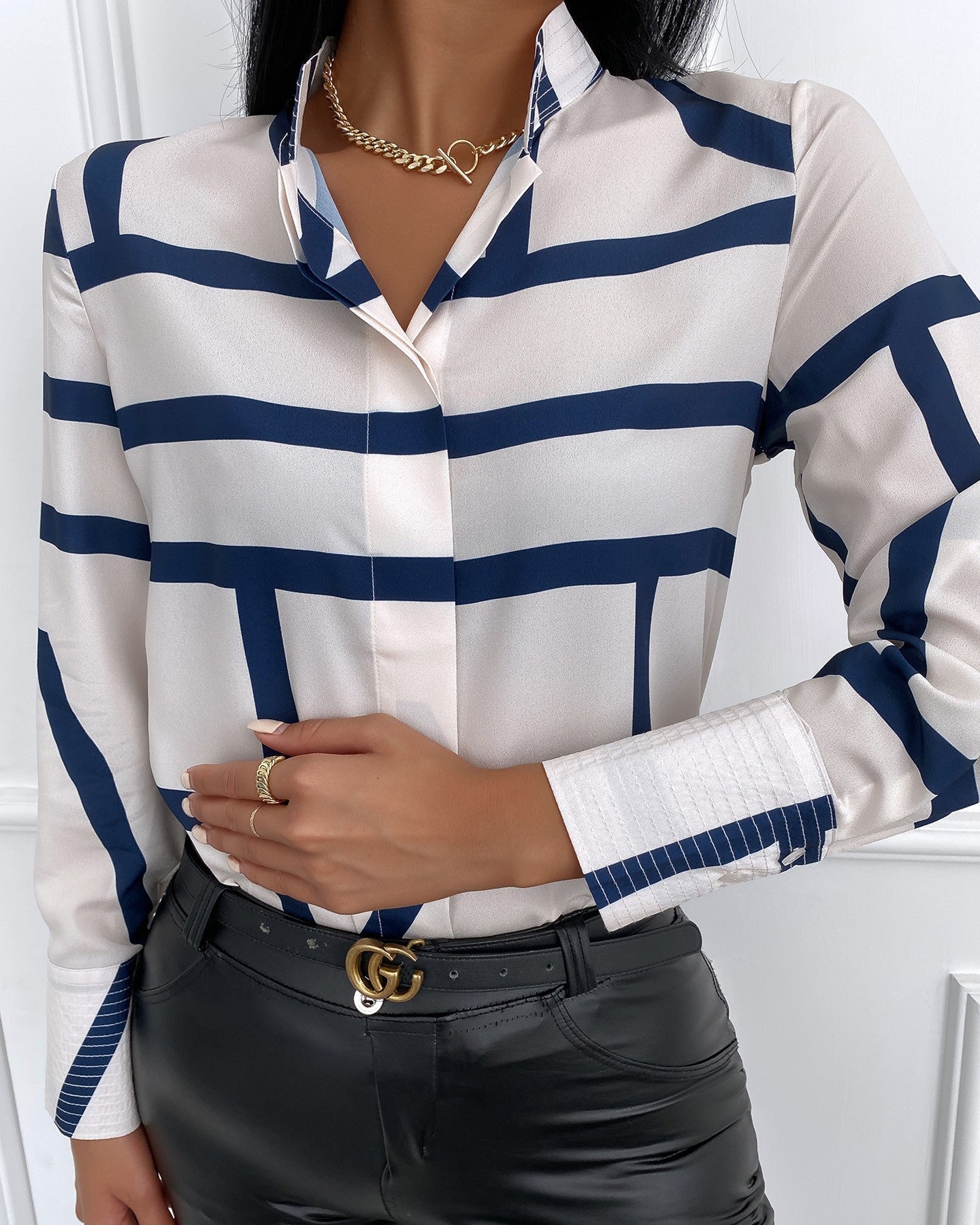 Striped Long Sleeve Casual Shirt