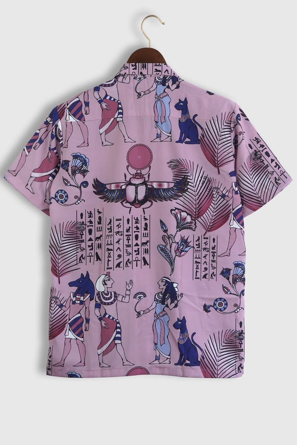 Ancient Egyptian Motifs Printed Mens Shirt by Black Jack