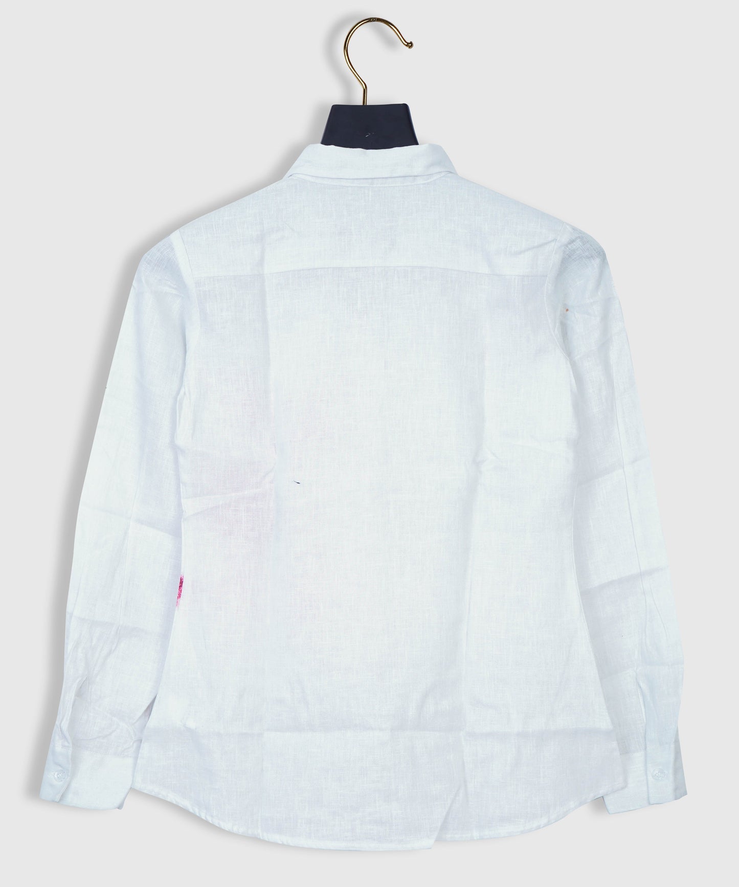 Pure Linen Plain White with Similar Embroidery Flower Print on Women Shirt Tops by Brand Black Jack