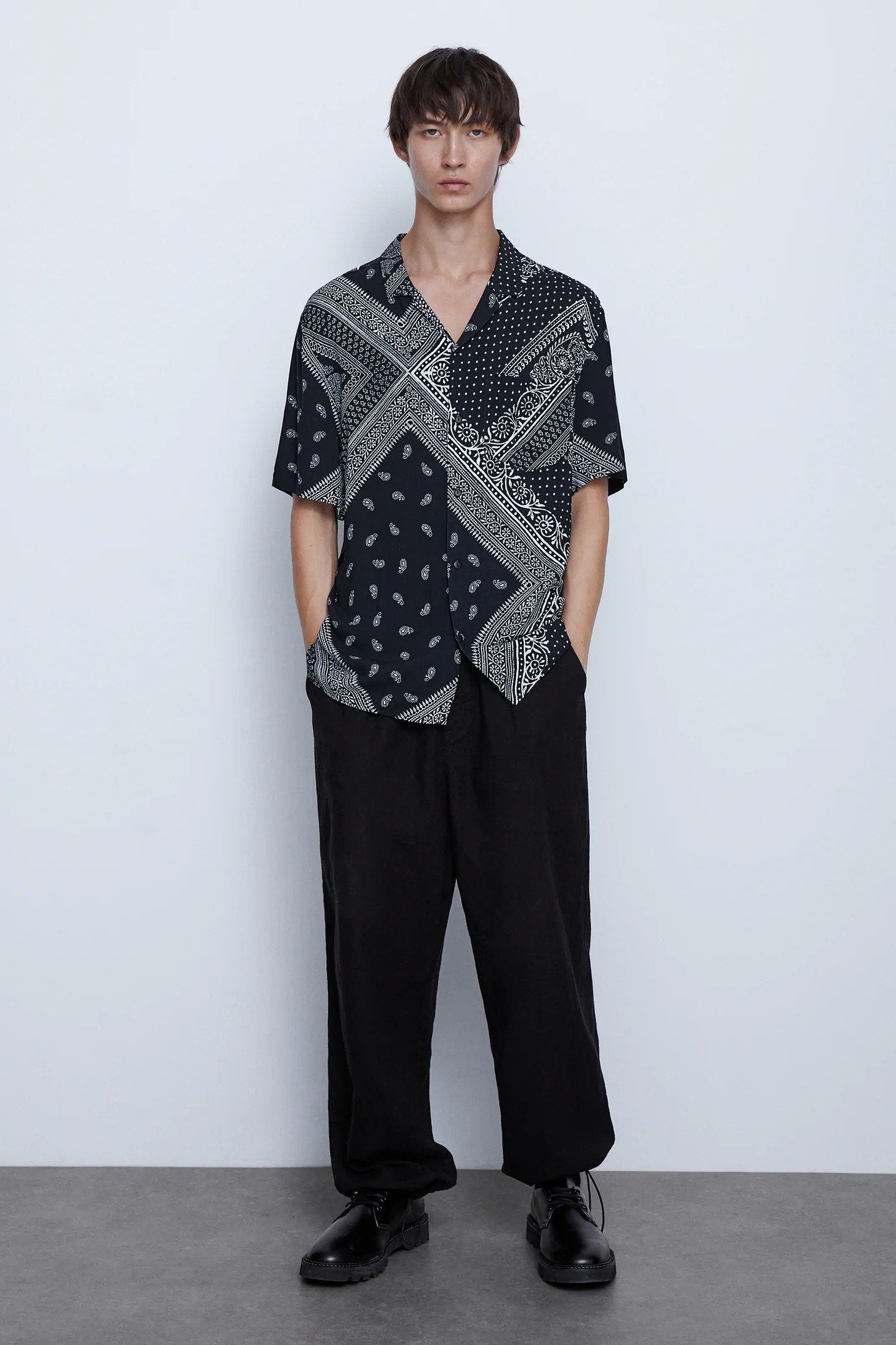 Bandana Print Shirt By Black Jack