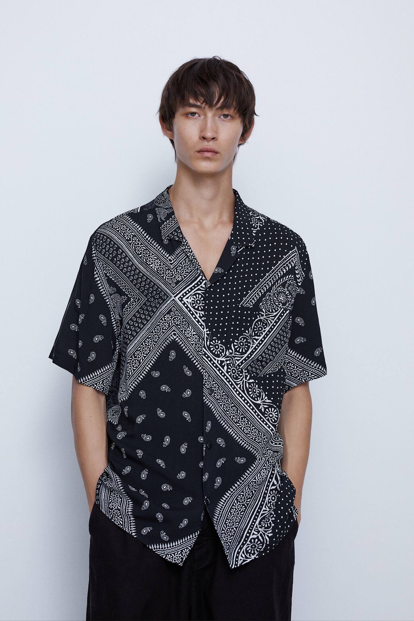 Bandana Print Shirt By Black Jack