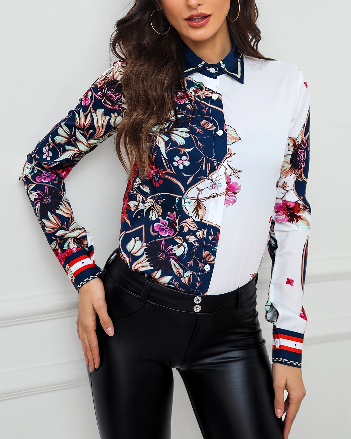 Floral Print Long Sleeve Shirt