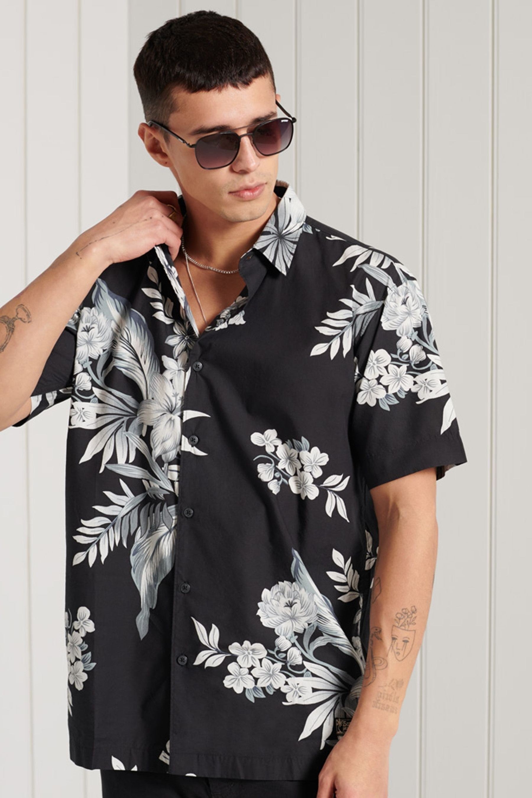 Buy Super dry Hawaiian Box Fit Shirt from the Next UK online shop