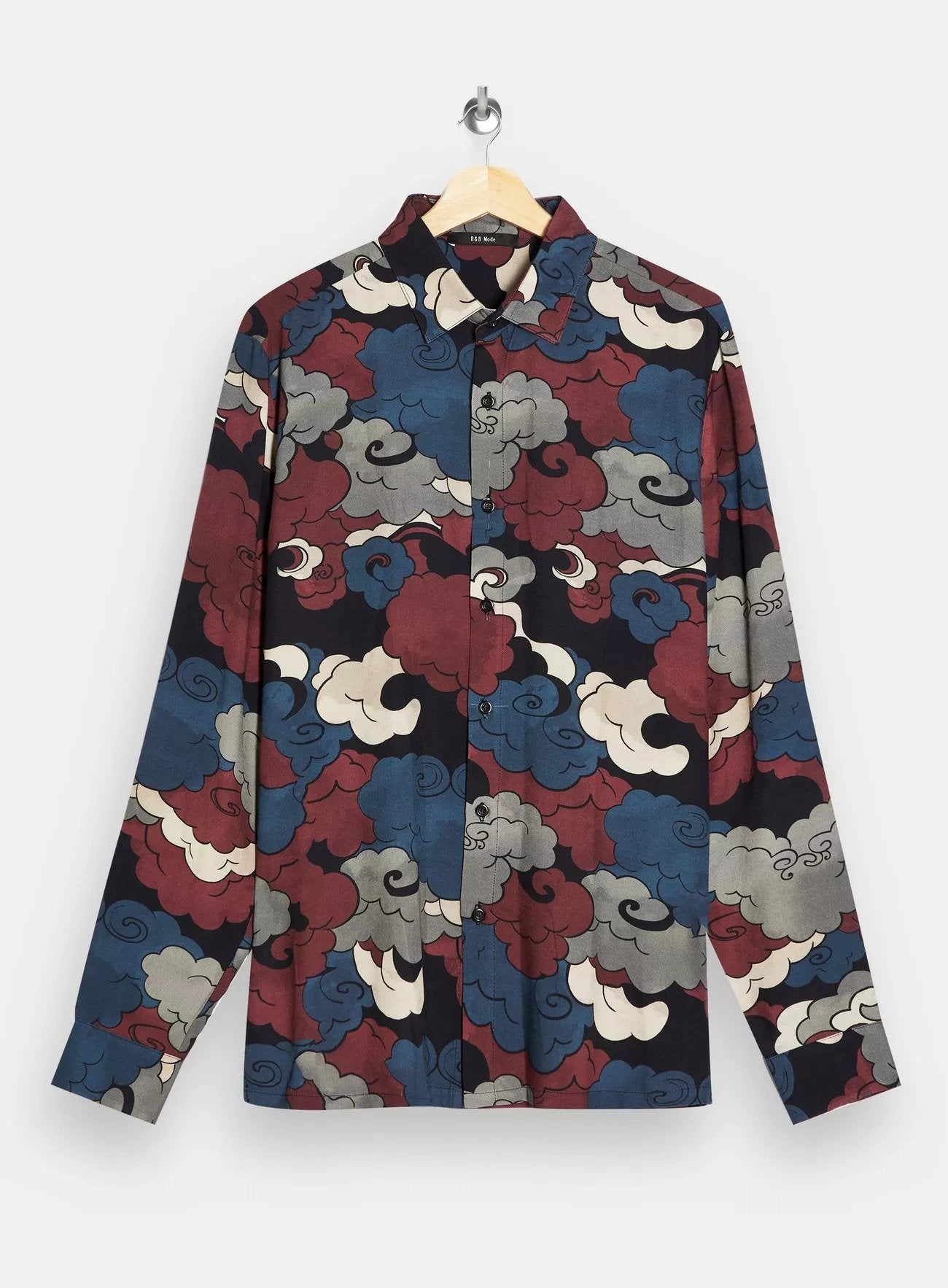 Burgundy Clouds Slim Shirt