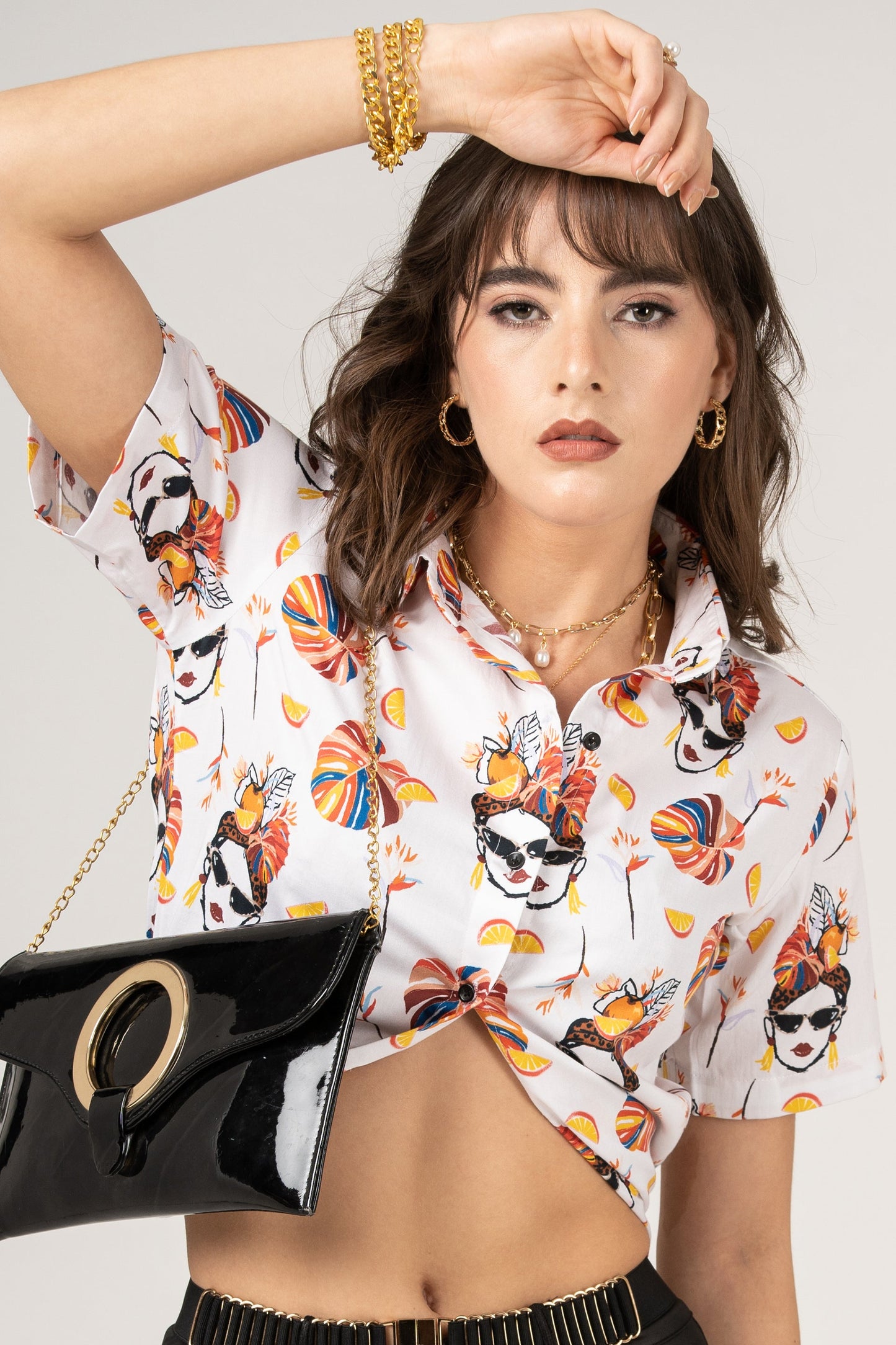 Sketch Havana Women Summer Vibes with Fresh Fruit Print Pure Cotton Women Shirt by Black Jack