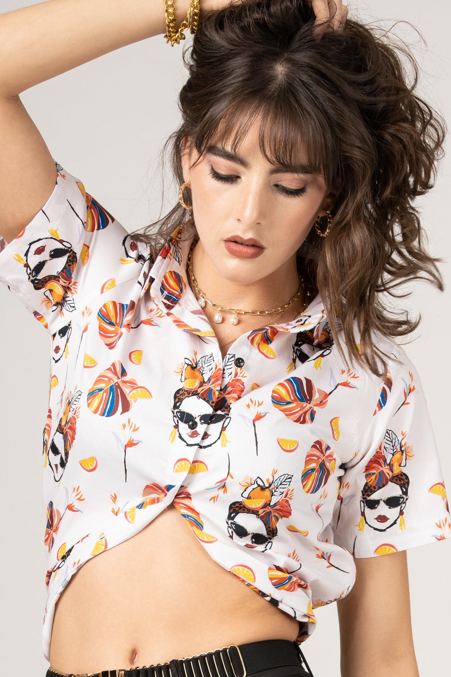 Sketch Havana Women Summer Vibes with Fresh Fruit Print Pure Cotton Women Shirt by Black Jack