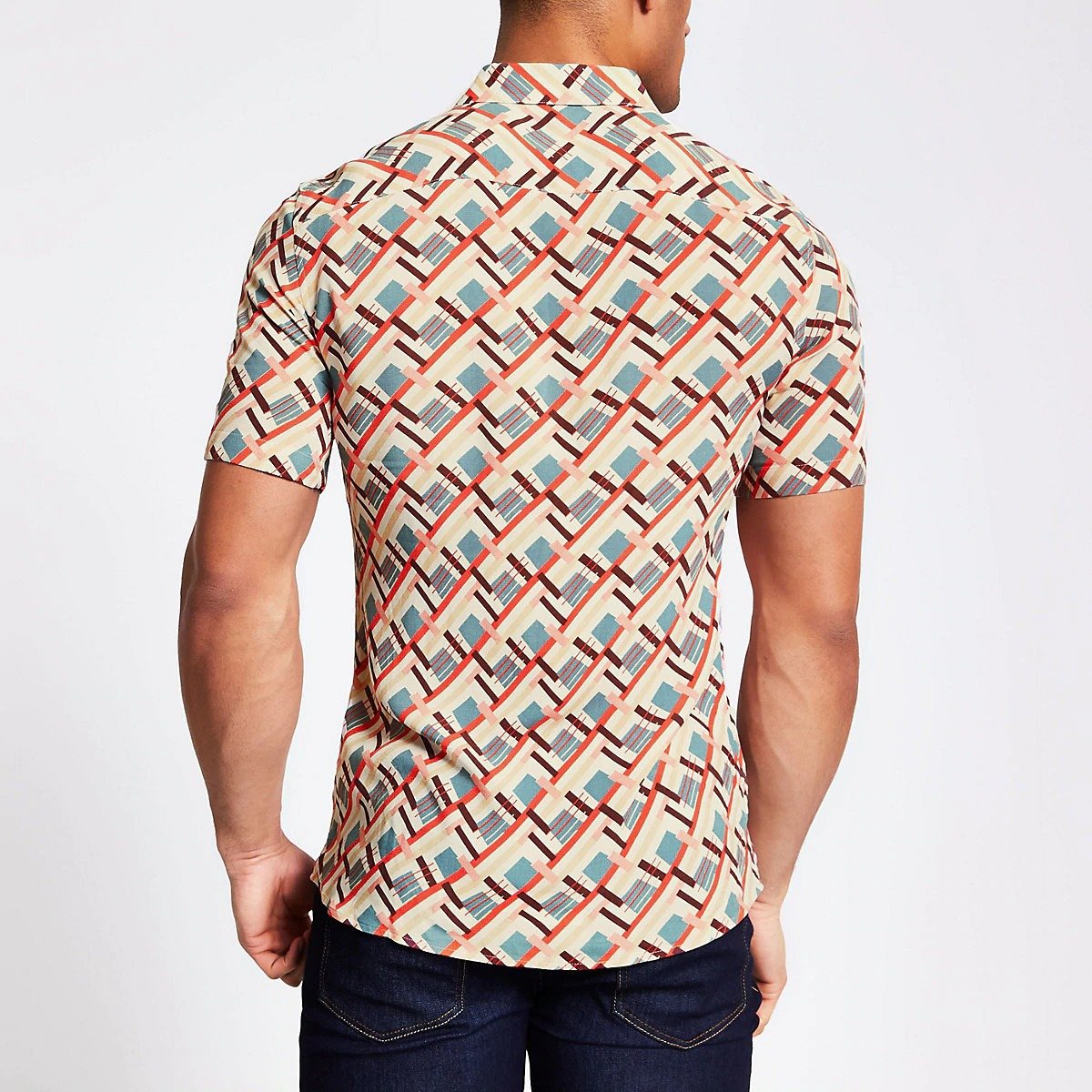 Geo Printed Slim Fit Shirt