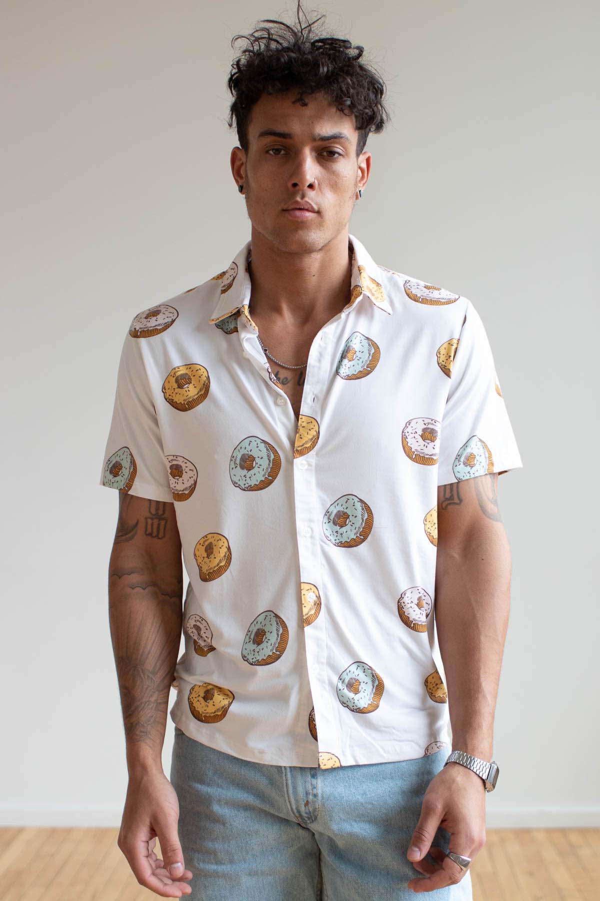 Frosted Donuts Button Up Shirt