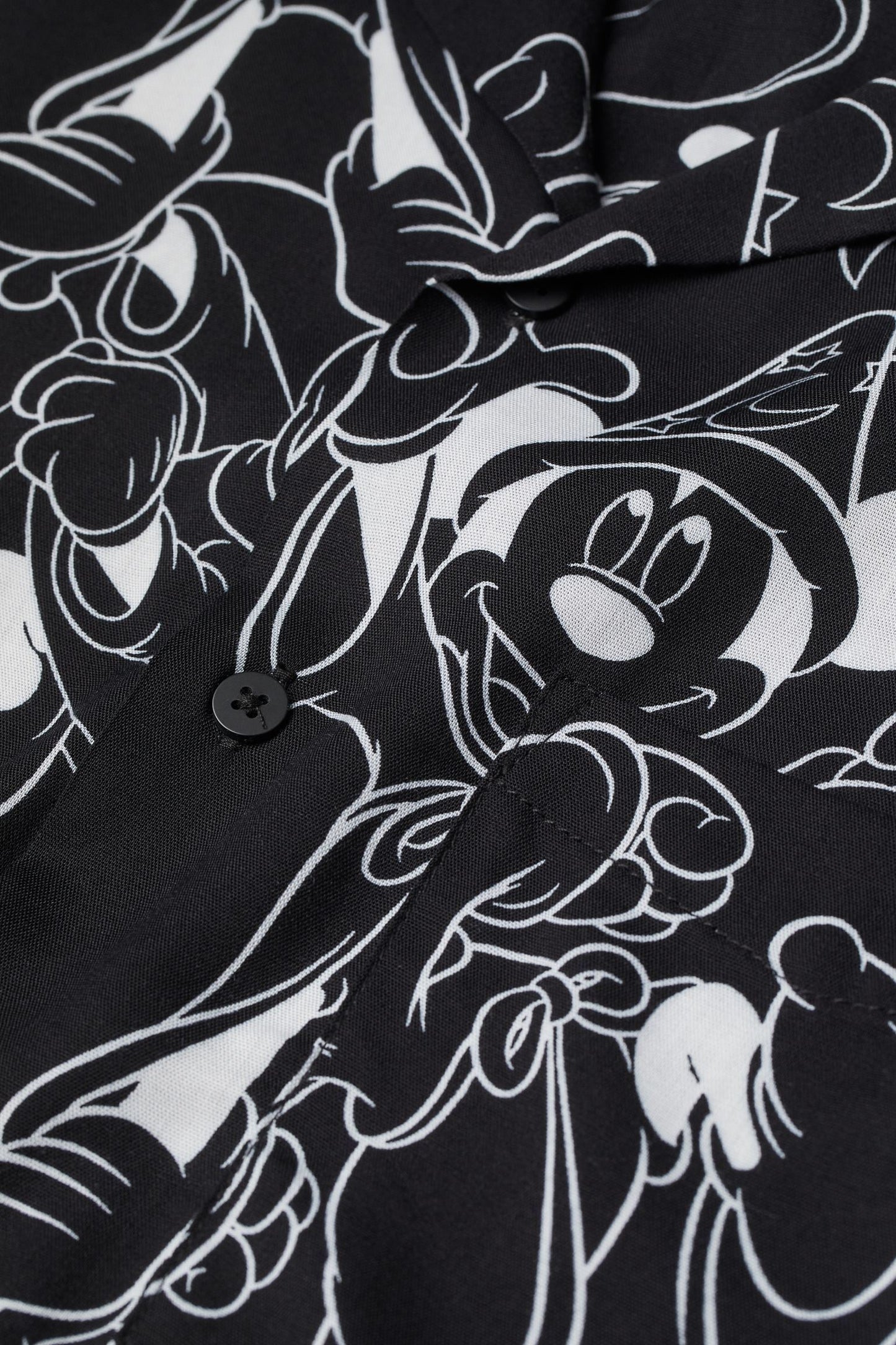 Patterned Shirt Black mickey Mouse