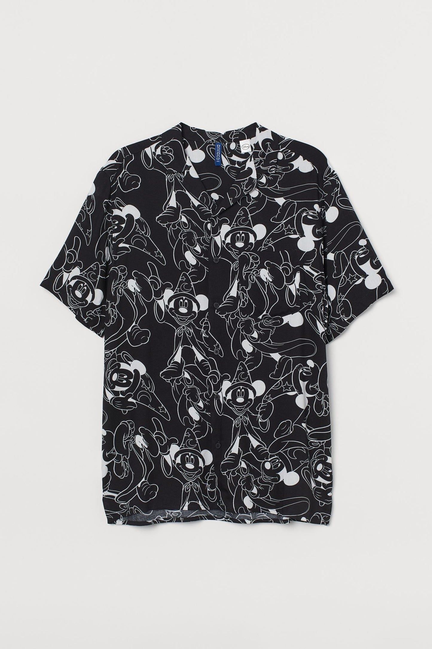 Patterned Shirt Black mickey Mouse